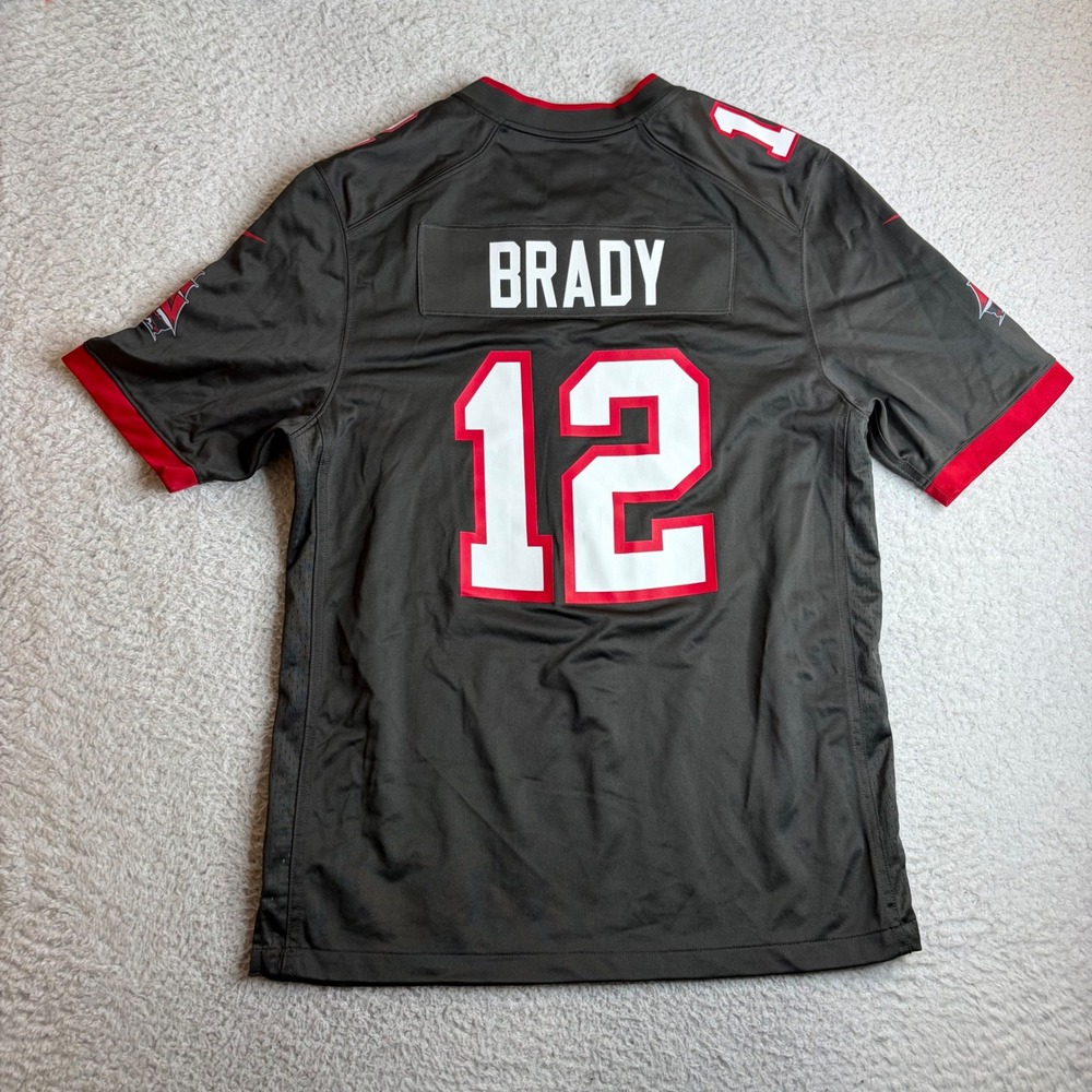Nike Tom Brady Tampa Bay Buccaneers Jersey Mens Large Pewter NFL 12 647080-011